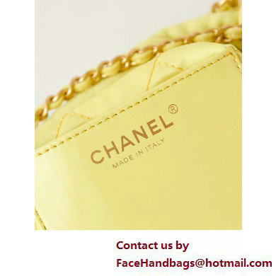 Chanel Canvas  &  Gold-Tone CHANEL 22 Mini Handbag AS3980 Yellow 2025